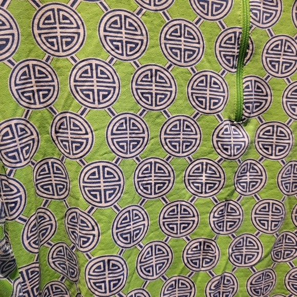 IBKUL Green Quarter Zip Lightweight Long Sleeve Shirt Size XLarge - Picture 3 of 6